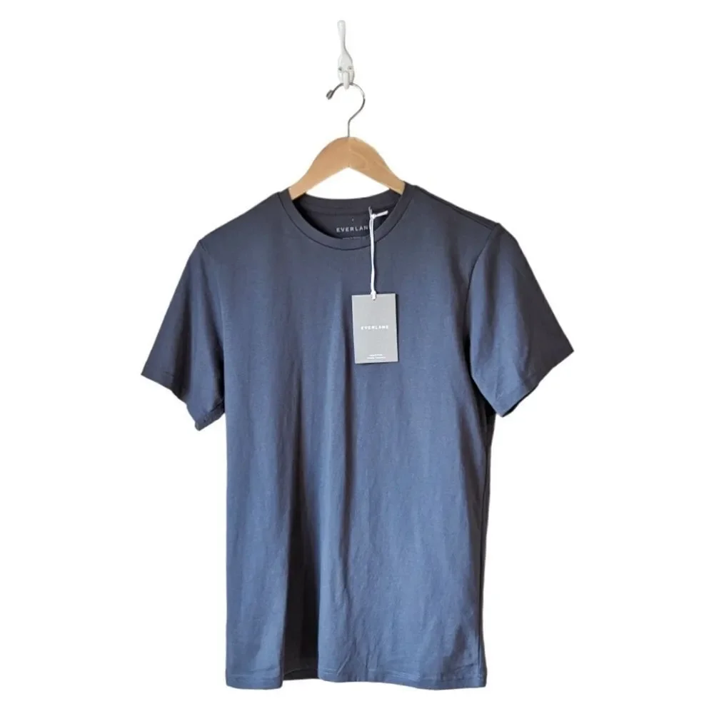 NWT Everlane Organic Cotton Crew Uniform Slim Fit Tee sz‎ S in Slate - Picture 6 of 11